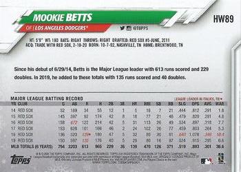 2020 Topps Holiday #HW89 Mookie Betts Back