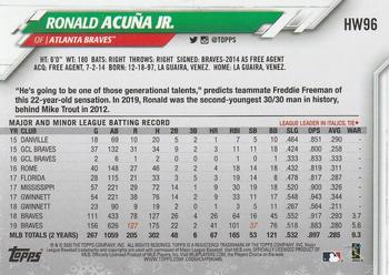 2020 Topps Holiday #HW96 Ronald Acuña Jr. Back