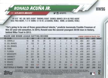 2020 Topps Holiday #HW96 Ronald Acuña Jr. Back