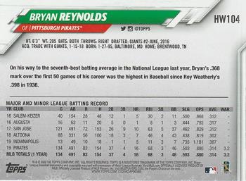 2020 Topps Holiday #HW104 Bryan Reynolds Back