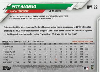 2020 Topps Holiday #HW122 Pete Alonso Back