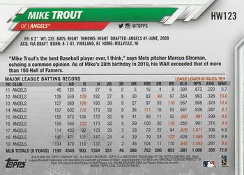 2020 Topps Holiday #HW123 Mike Trout Back