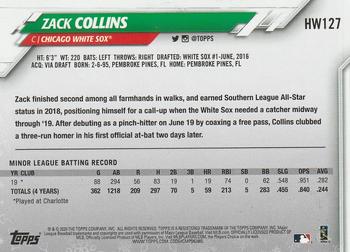 2020 Topps Holiday #HW127 Zack Collins Back
