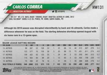 2020 Topps Holiday #HW131 Carlos Correa Back