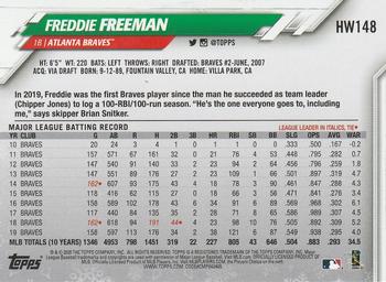 2020 Topps Holiday #HW148 Freddie Freeman Back