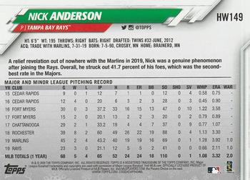 2020 Topps Holiday #HW149 Nick Anderson Back