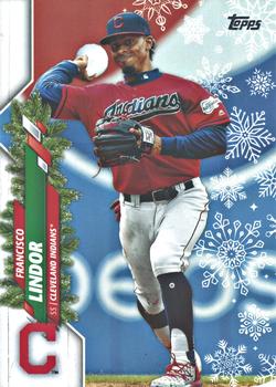 2020 Topps Holiday #HW152 Francisco Lindor Front