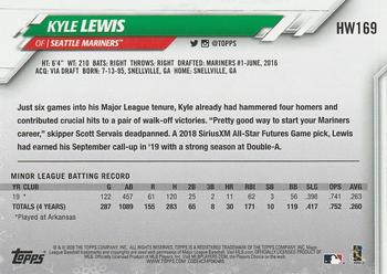 2020 Topps Holiday #HW169 Kyle Lewis Back