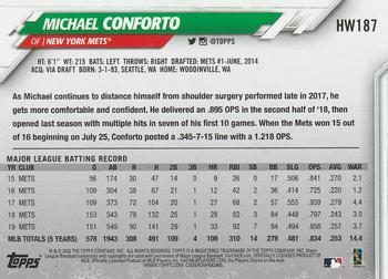 2020 Topps Holiday #HW187 Michael Conforto Back