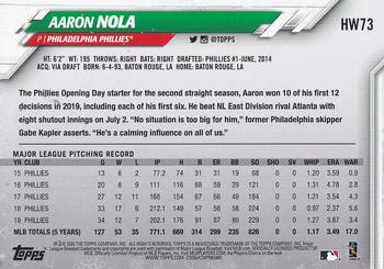 2020 Topps Holiday - Metallic #HW73 Aaron Nola Back