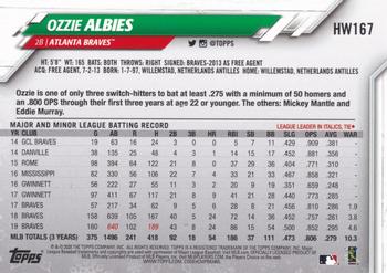 2020 Topps Holiday - Metallic #HW167 Ozzie Albies Back