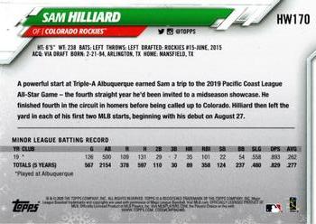 2020 Topps Holiday - Metallic #HW170 Sam Hilliard Back