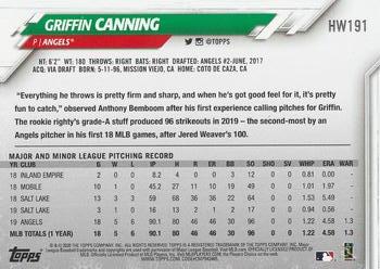 2020 Topps Holiday - Metallic #HW191 Griffin Canning Back