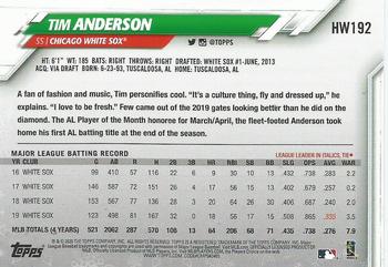 2020 Topps Holiday - Metallic #HW192 Tim Anderson Back