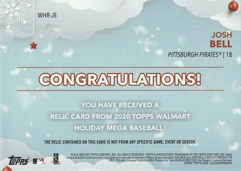 2020 Topps Holiday - Relics #WHR-JE Josh Bell Back