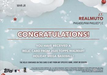 2020 Topps Holiday - Relics #WHR-JR J.T. Realmuto Back
