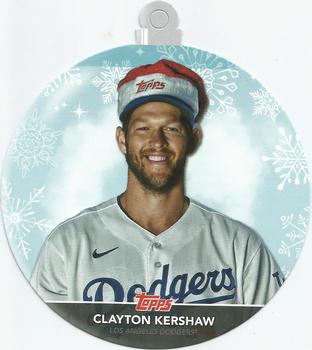2020 Topps Holiday - Oversized Die Cut Ornaments #WHO-CK Clayton Kershaw Front