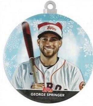 2020 Topps Holiday - Oversized Die Cut Ornaments #WHO-GS George Springer Front