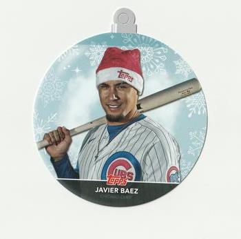 2020 Topps Holiday - Oversized Die Cut Ornaments #WHO-JB Javier Baez Front
