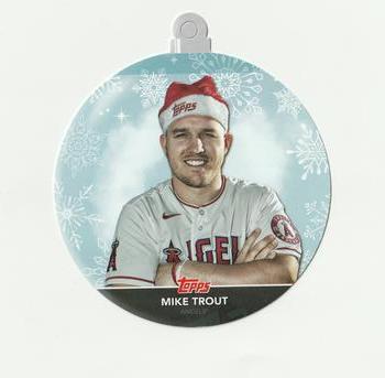 2020 Topps Holiday - Oversized Die Cut Ornaments #WHO-MT Mike Trout Front