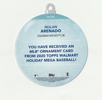2020 Topps Holiday - Oversized Die Cut Ornaments #WHO-NA Nolan Arenado Back