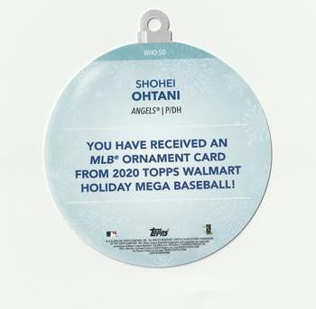 2020 Topps Holiday - Oversized Die Cut Ornaments #WHO-SO Shohei Ohtani Back