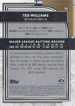 2021 Topps Museum Collection #39 Ted Williams Back