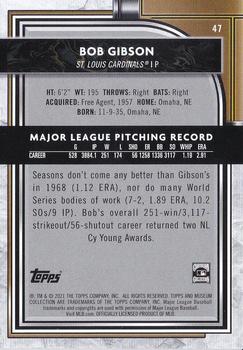 2021 Topps Museum Collection #47 Bob Gibson Back