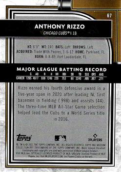 2021 Topps Museum Collection #67 Anthony Rizzo Back