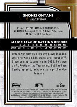 2021 Topps Museum Collection #71 Shohei Ohtani Back