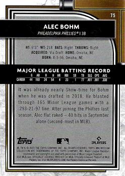 2021 Topps Museum Collection #75 Alec Bohm Back