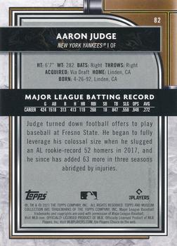 2021 Topps Museum Collection #82 Aaron Judge Back