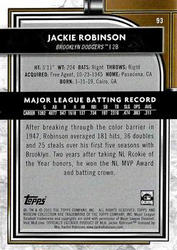 2021 Topps Museum Collection #93 Jackie Robinson Back