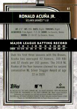2021 Topps Museum Collection #97 Ronald Acuña Jr. Back