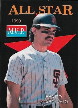 1990 M.V.P. Big League All Stars Red Star Background (unlicensed) #10 Benito Santiago Front