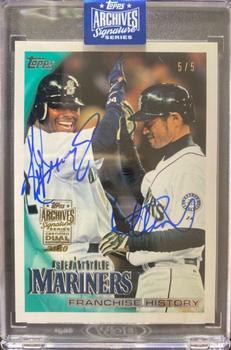 2020 Topps Archives Signature Series Retired Player Edition - Dual Autographs #515 Ken Griffey, Jr. / Ichiro Front