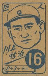 1948 Number in Circle Back Menko (JCM 49) #848/4= Tetsuharu Kawakami Back