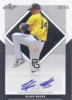 2016 Leaf Perfect Game National Showcase - Autographs Black #BA-281 Blake Beers Front