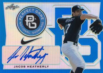 2016 Leaf Perfect Game National Showcase - Metal Autographs Blue #BA-JH1 Jacob Heatherly Front