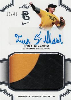 2016 Leaf Perfect Game National Showcase - Patch Autographs Silver #PA-TD1 Trey Dillard Front