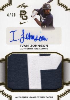 2016 Leaf Perfect Game National Showcase - Patch Autographs Gold #PA-IJ1 Ivan Johnson Front
