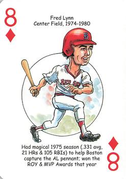 2009 Hero Decks Boston Red Sox Baseball Heroes Playing Cards #8♦ Fred Lynn Front