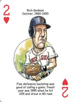 2009 Hero Decks Boston Red Sox Baseball Heroes Playing Cards #2♥ Rich Gedman Front