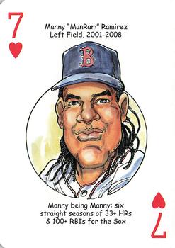 2009 Hero Decks Boston Red Sox Baseball Heroes Playing Cards #7♥ Manny 