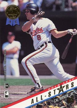 1993 Leaf - Gold Leaf All-Stars Update #6 Barry Larkin / Cal Ripken, Jr. Back