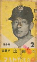 1960 Maruto Gum (JF 26) #2 Tatsuro Hirooka Front
