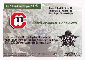 2011 Grandstand Southern League All-Stars North Division #NNO Nathan Eovaldi Back