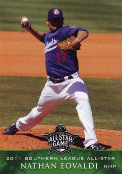 2011 Grandstand Southern League All-Stars North Division #NNO Nathan Eovaldi Front