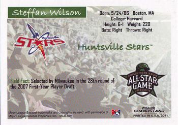 2011 Grandstand Southern League All-Stars North Division #NNO Steffan Wilson Back