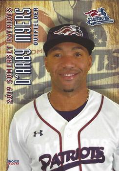 2019 Choice Somerset Patriots #18 D'Arby Myers Front